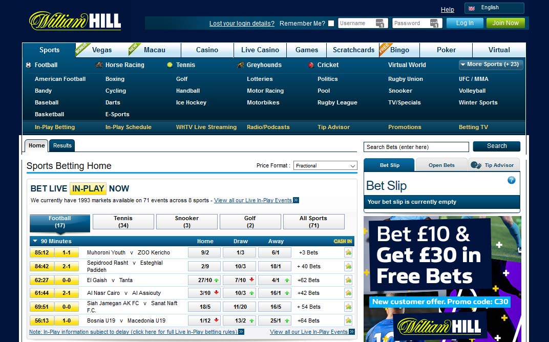 William Hill France site